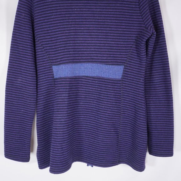 PRANA purple striped wool cardigan sweater XL - Picture 7 of 8